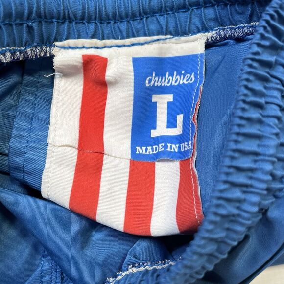 Chubbies Swim Shorts Mens Large Red White Blue USA Drawstring Patriotic - Picture 8 of 13